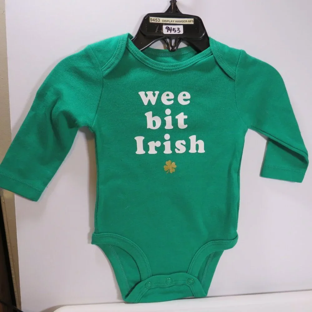 Baby Wee Bit Irish Onesie Green 3 mts Carters St Patrick's Day